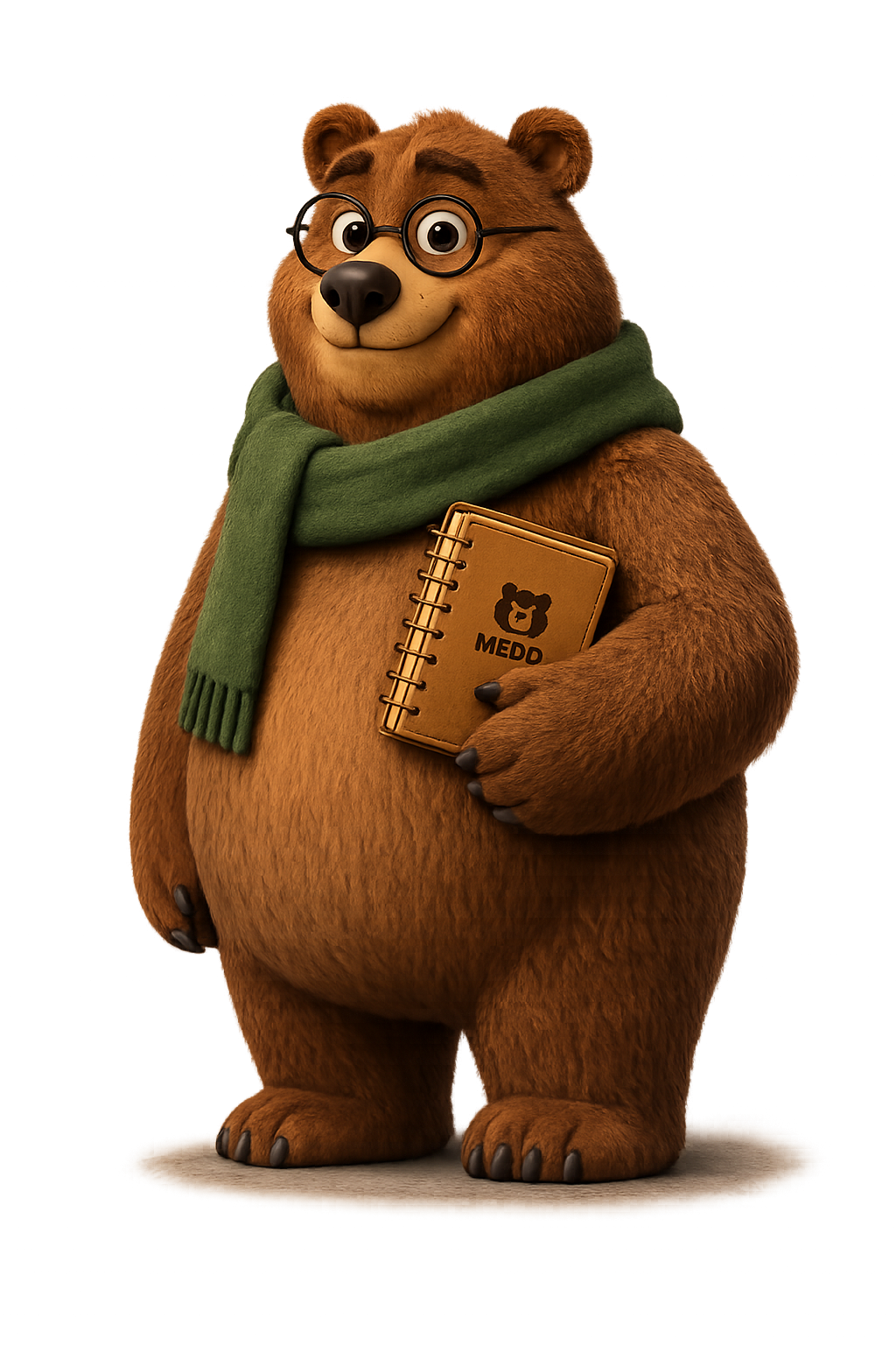 Medo, l'ours mascotte de l'agence de communication et marketing digital Meda Studio